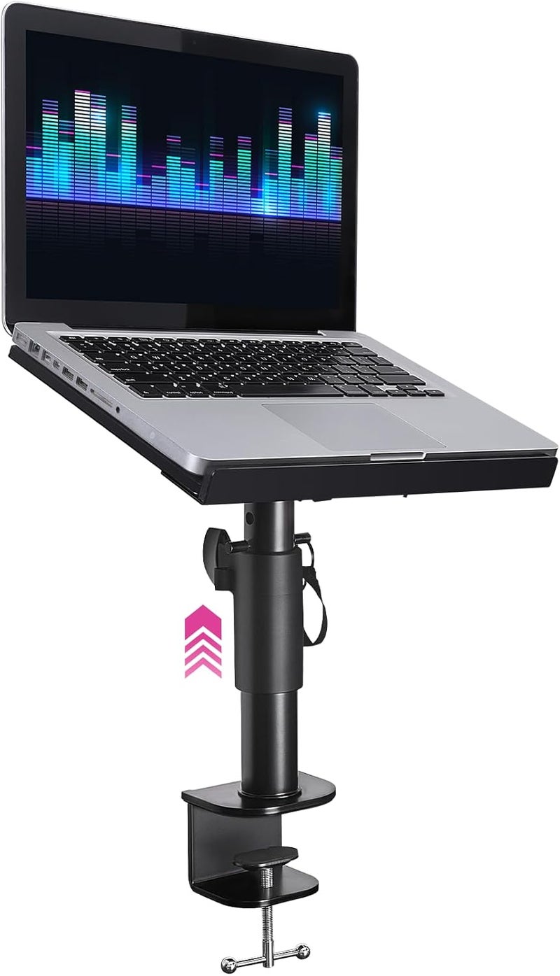 Liquid Stands Laptop Desk Mount for Piano, Keyboard & DJ Workstations - 9x12.5 Adjustable Laptop Arm Mount for Desk Holds Up to 65 LBS– Ergonomic & Adjustable Design - Image 1
